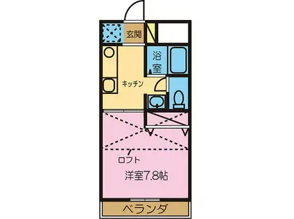 メゾンミヤマ(1K/1階)の間取り写真
