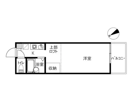 ユースポジション(1K/2階)の間取り写真