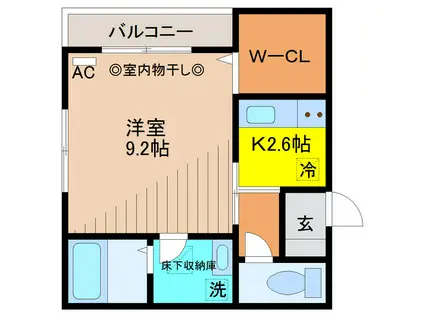 CABIN吉祥寺(1K/1階)の間取り写真