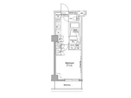 ザ・パークハビオ神泉(1K/3階)の間取り写真