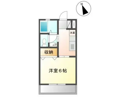 ジャスティ山下(1K/1階)の間取り写真