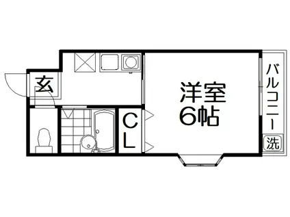 SOUBI渚(1K/1階)の間取り写真