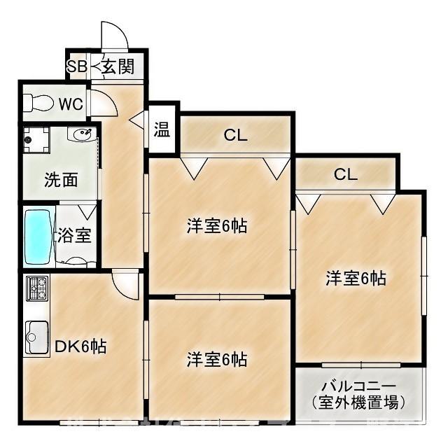 アイリス三井ビル(3DK/3階)の間取り写真