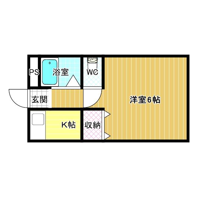寺田ビル(1K/3階)の間取り写真