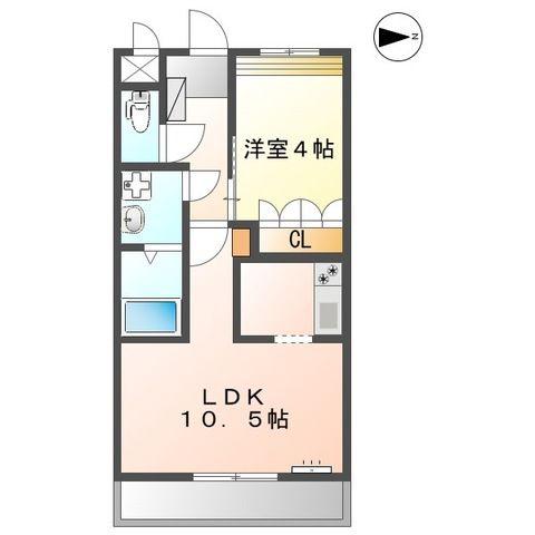 アイメゾン(1LDK/2階)の間取り写真