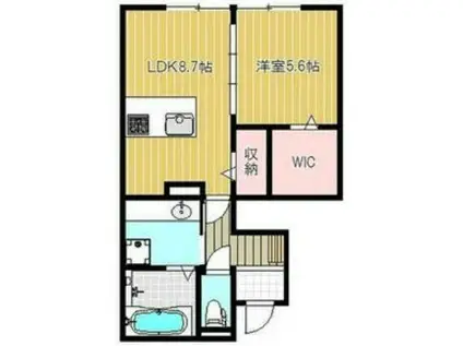 ローゼラルジュ(1LDK/1階)の間取り写真