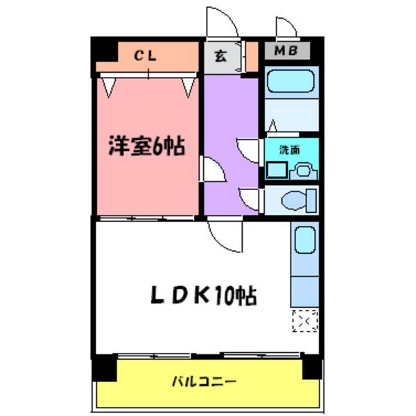 グランシャリオIII(1LDK/2階)の間取り写真