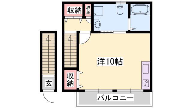 神戸電鉄粟生線 三木駅(神戸電鉄) 徒歩11分 2階建 築11年(ワンルーム/2階)の間取り写真