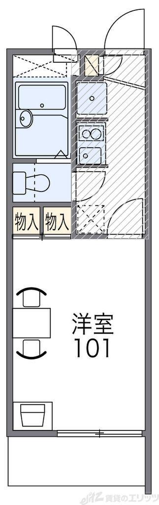 レオパレス524(1K/2階)の間取り写真
