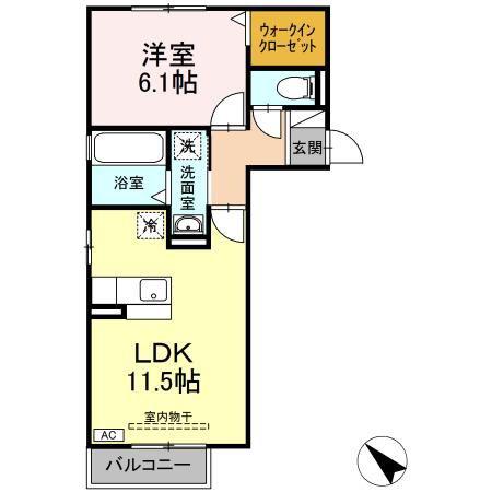 スパークルライフ(1LDK/2階)の間取り写真