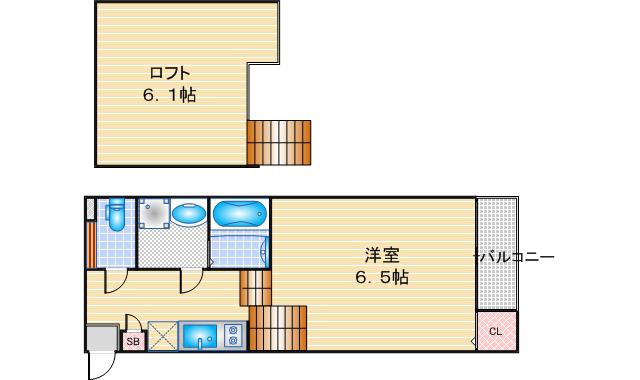 ATTA HOUSE(1SK/2階)の間取り写真