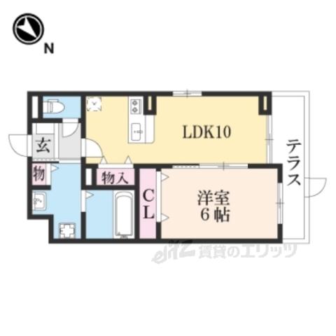 フロレゾン(1LDK/2階)の間取り写真