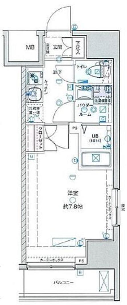 GENOVIA板橋SKYGARDEN(1K/3階)の間取り写真