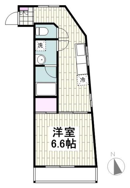 サクセス湘南八重咲ビル(1K/3階)の間取り写真