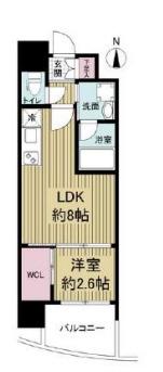 セレニテ神戸元町プリエ(1LDK/14階)の間取り写真