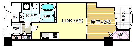 セレニテ梅田EST(1DK/7階)の間取り写真
