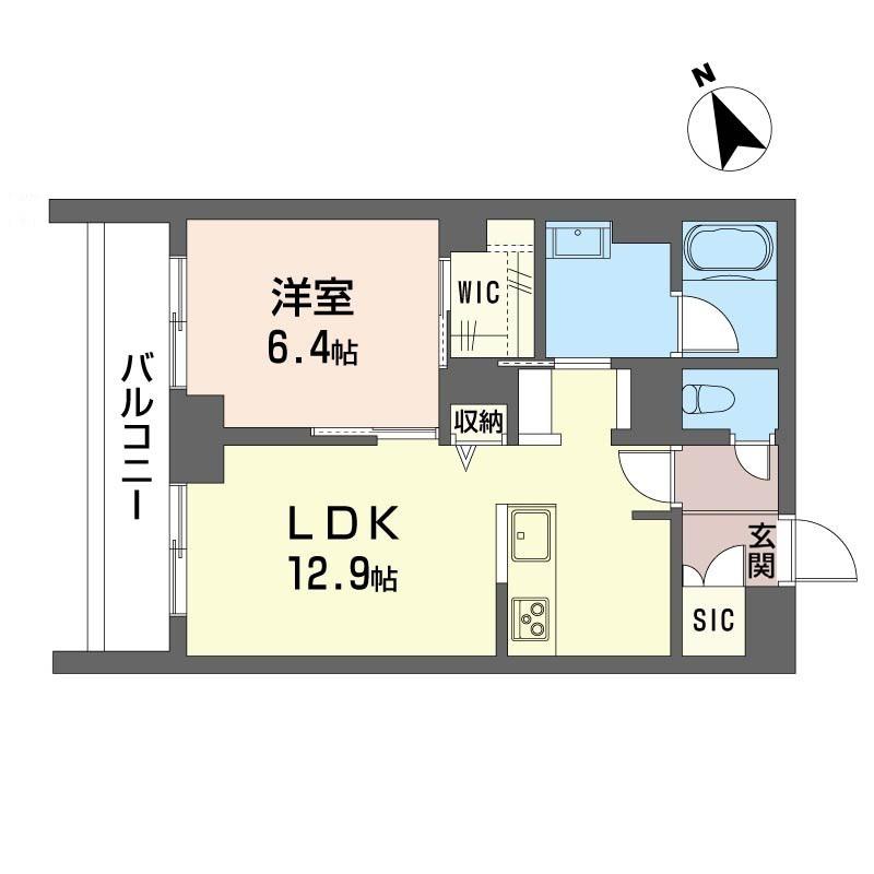 リーブリット吉祥寺(1LDK/2階)の間取り写真