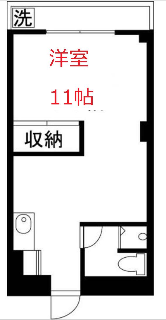 石井マンション(ワンルーム/3階)の間取り写真