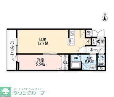 リーブルファイン大宮天沼町(1LDK/1階)の間取り写真
