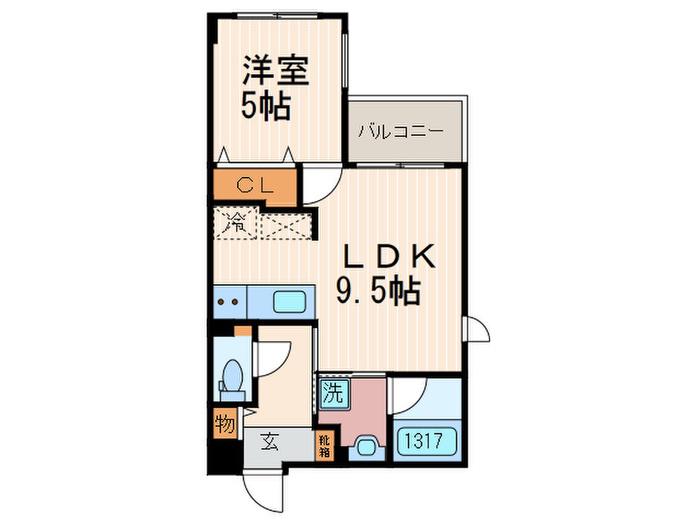 COCOTO(1LDK/3階)の間取り写真