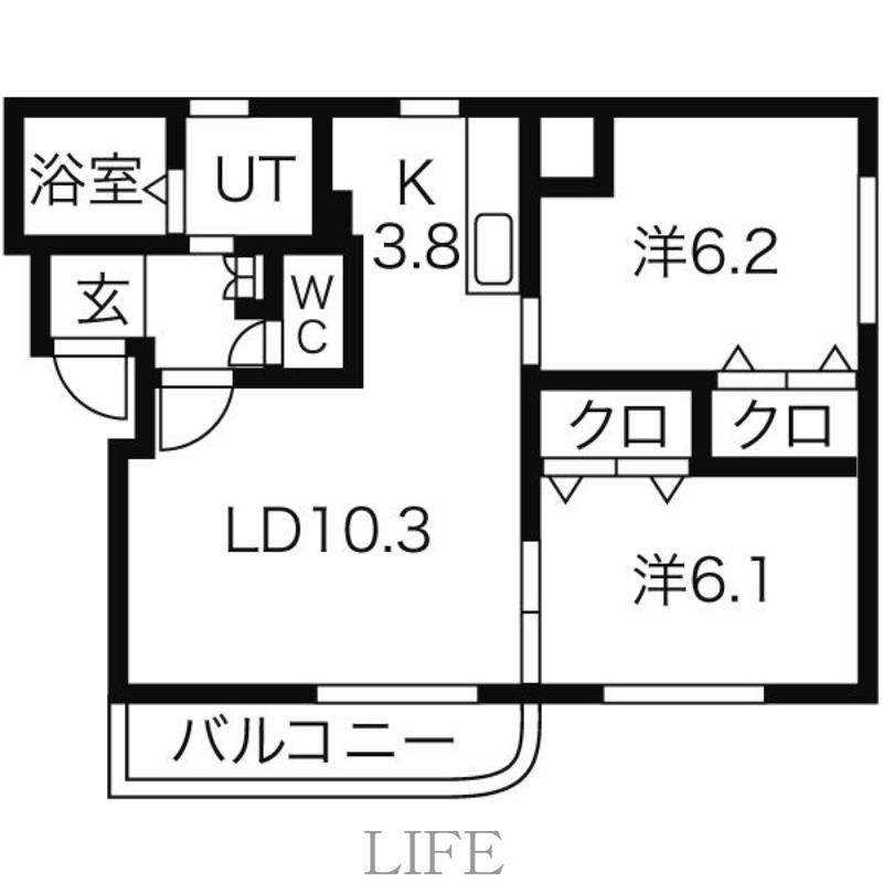 アトレ福住(2LDK/4階)の間取り写真