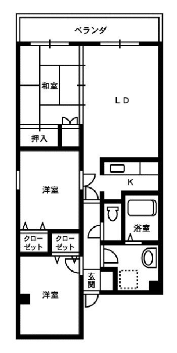 ロイヤルシャトー一番館(3LDK/7階)の間取り写真