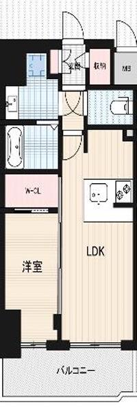 レオンコンフォート難波クレア(1LDK/11階)の間取り写真