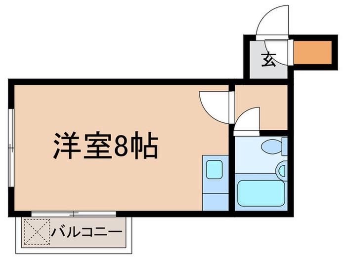 レジデンス喜多見(ワンルーム/3階)の間取り写真