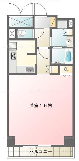 桃山台アルビラ(1K/2階)の間取り写真