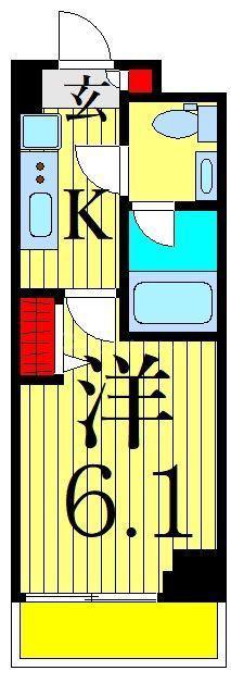 SHOKEN RESIDENCEお花茶屋(1K/7階)の間取り写真