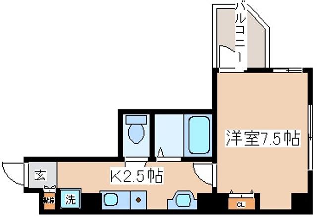 CITYSPIRE神戸元町II(1K/4階)の間取り写真