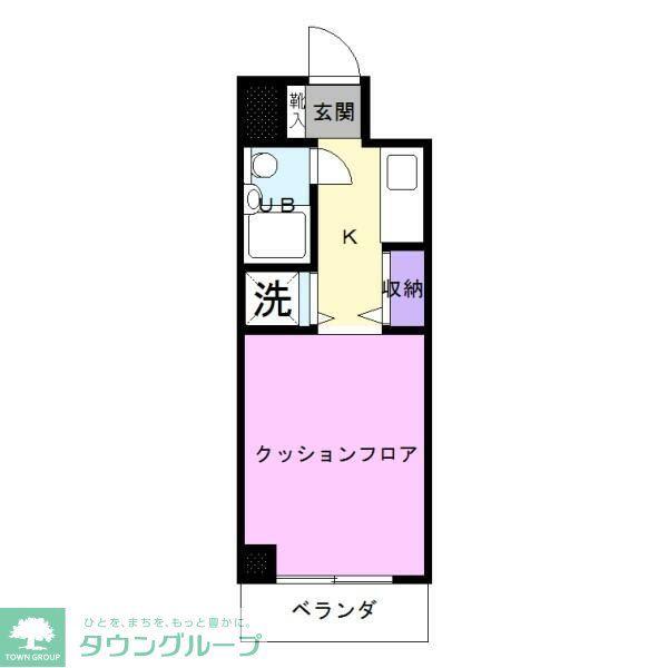 K.N.CITY(1K/4階)の間取り写真