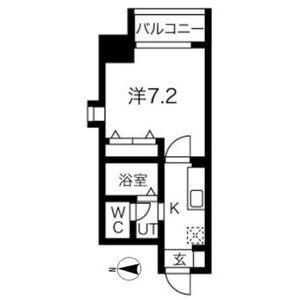 チェルトヴィータ(1K/2階)の間取り写真