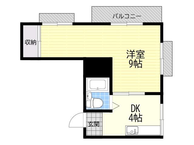 グランシャトー(1DK/3階)の間取り写真