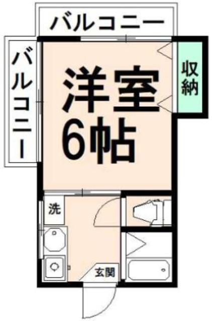 多摩センターグリーンビル(1K/2階)の間取り写真