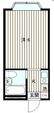 光パークマンション(1K/3階)の間取り写真