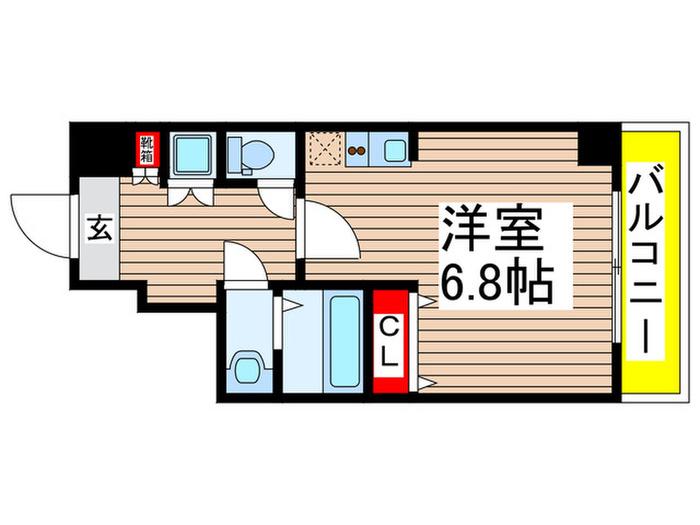 コート八千代台(ワンルーム/10階)の間取り写真