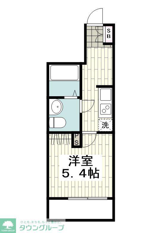 カインドネス東神奈川(1K/3階)の間取り写真
