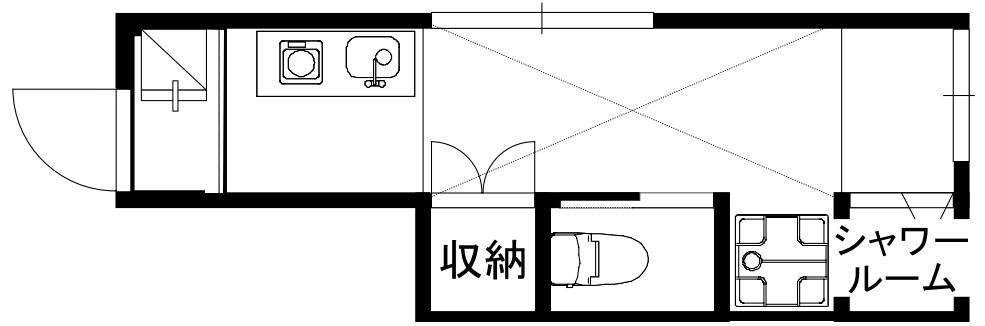 サークルハウス国分寺(ワンルーム/1階)の間取り写真
