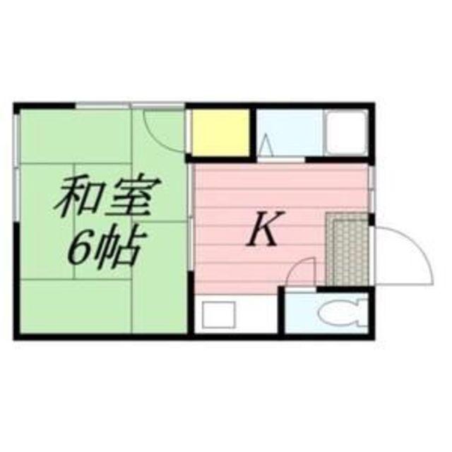 高尾コーポ(1K/2階)の間取り写真