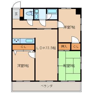 パストラール(3LDK/3階)の間取り写真