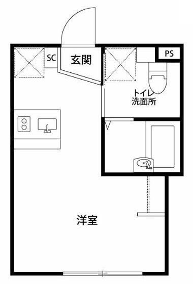 REBERTY東十条(ワンルーム/2階)の間取り写真