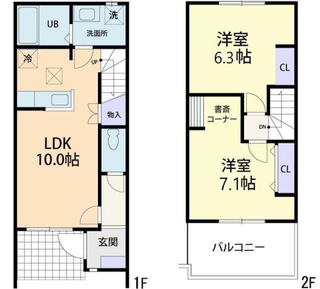 ORTENSIA A(2LDK/1階)の間取り写真