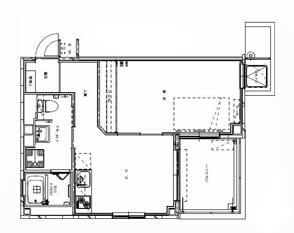MAISON DE CHOU CHOU立花(1DK/4階)の間取り写真