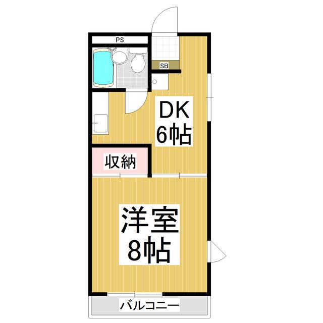 プチメゾン栗田(1DK/3階)の間取り写真