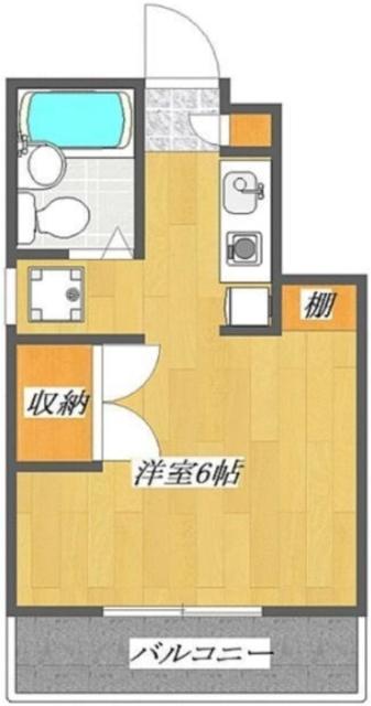 YFコーポ(ワンルーム/2階)の間取り写真