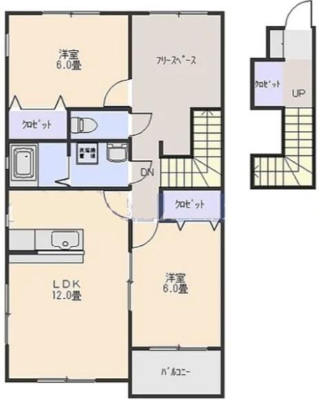 ニスベーロ(2SLDK/2階)の間取り写真