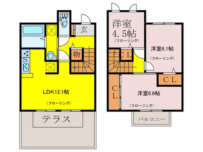 LAUREA(3LDK/1階)の間取り写真