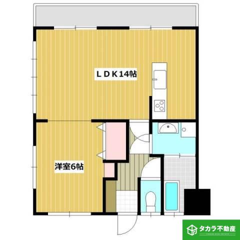 エポックウエストBAY(1LDK/3階)の間取り写真