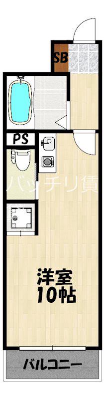 アバンダント84(ワンルーム/6階)の間取り写真